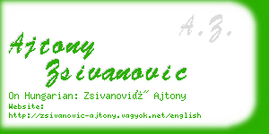 ajtony zsivanovic business card